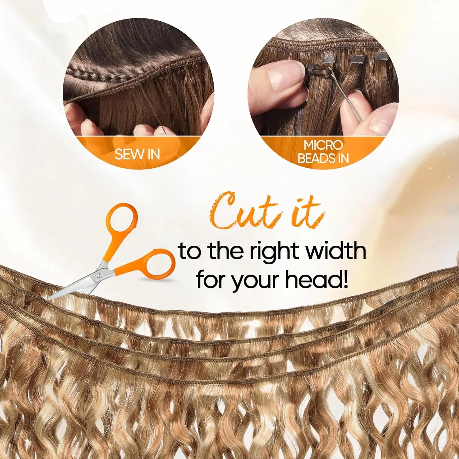 Brazilian P27/613 Water Wave Blonde Human Hair Extensions Unprocessed Human Hair Bundles Weft 1PC 100g Piano Color (14")