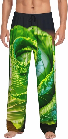 Bright Cabbage print Pajama Pants Ultra Lightweight Pjs Bottoms Sleepwear Bottom Pants with Pocket Drawstring