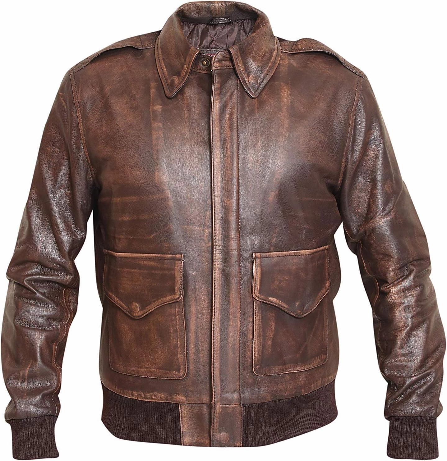Brown Aviator Bomber Real Leather Jacket – A Classic for Aviation Enthusiasts
