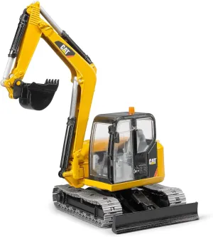 Bruder Toys - Construction Realistic CAT Mini Excavator Vehicle with Rotatable Cab and Removeable Shovel - Ages 3 