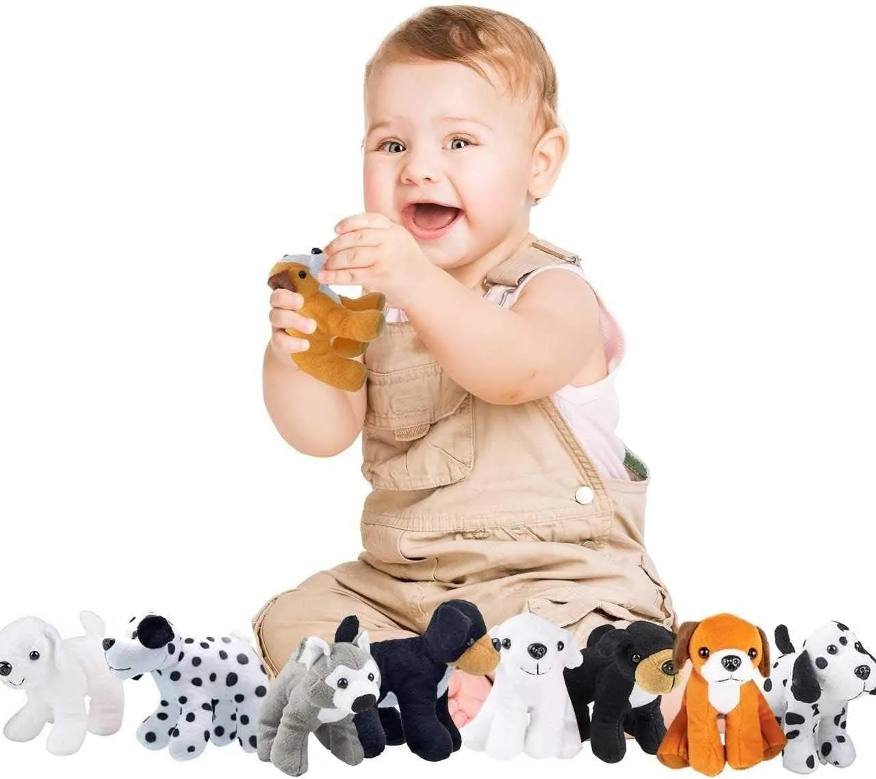 BULK 24 Plush Puppy Dog Stuffed Dog Animal Toys | Variety Pack Made of Soft Plush ● Great as a Party Favor, Gift, or Companion ● Pretend Play for Kids ● Dozen Puppy Assortment (24 Pack)