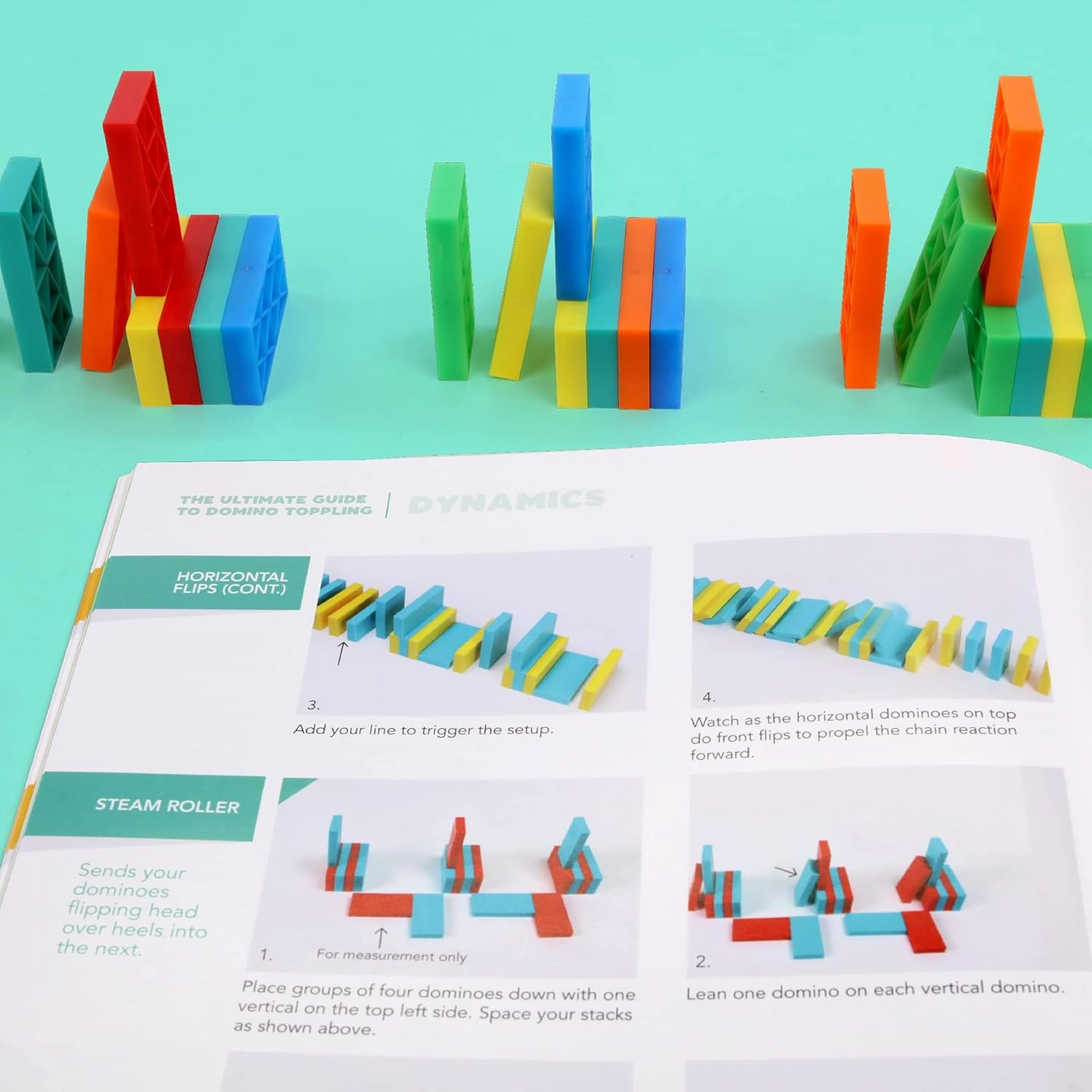 Bulk Dominoes Dominoes Kinetic Kit, 101 Starter 118pc, STEM STEAM Toy for Kids, Building, Toppling, Chain Reaction Sets