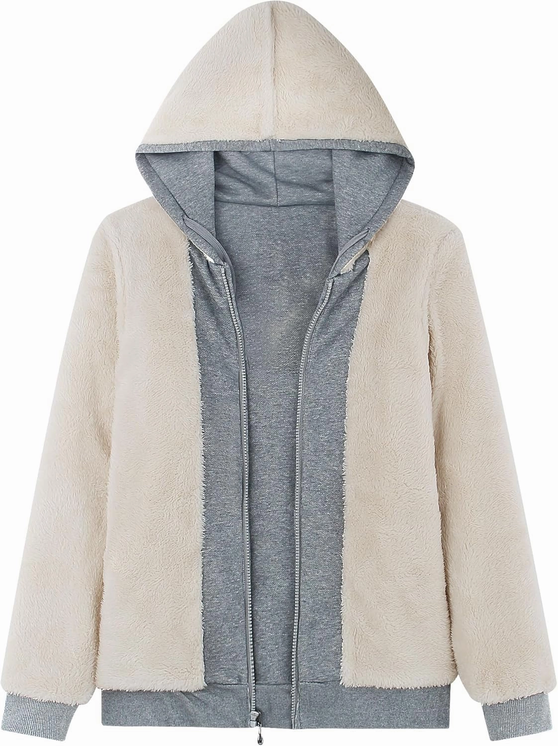 Bumeex Women' Sweatshirt,Sherpa-Lined Hoodie