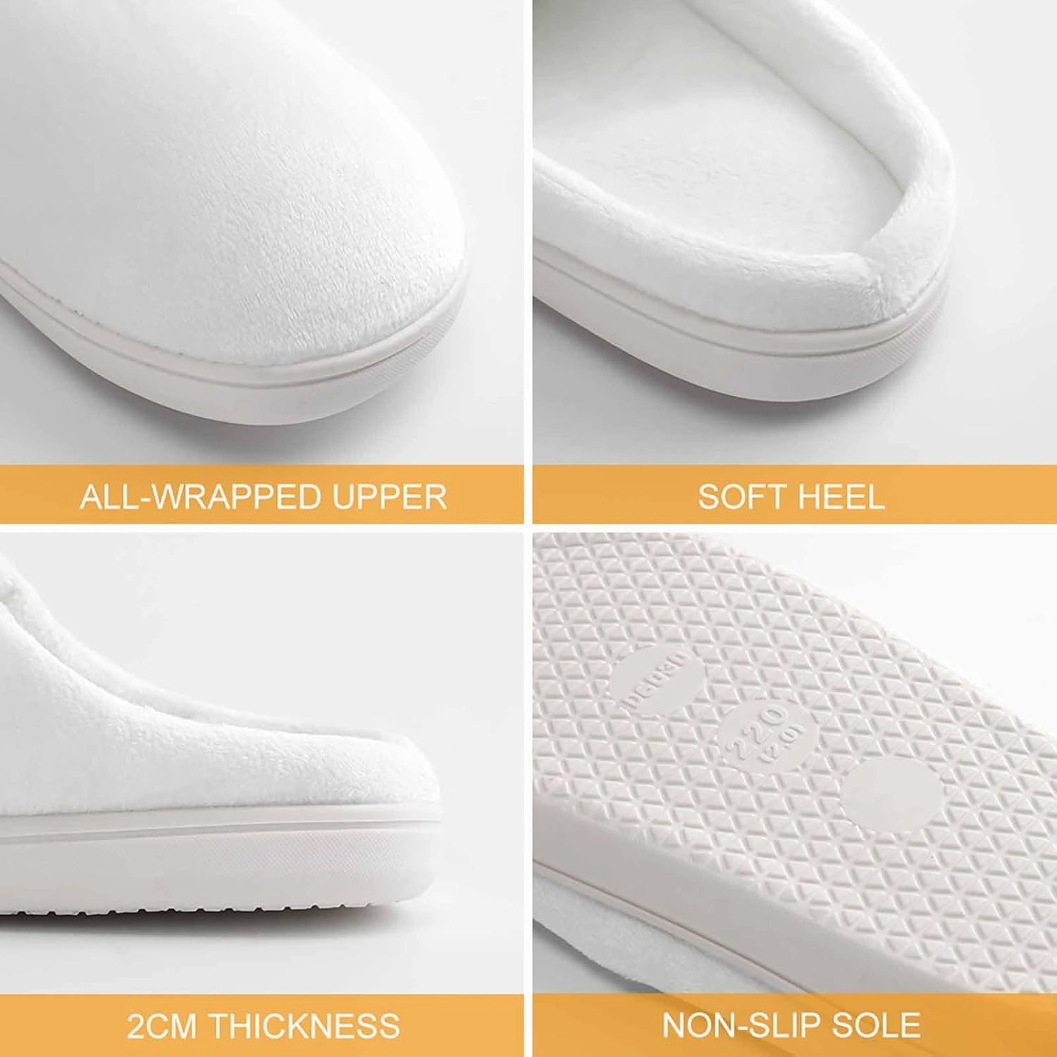 Burning Flame Fire Funny Cotton Slippers Lightweight Memory Foam Anti-Skid Sole Indoor House Shoes