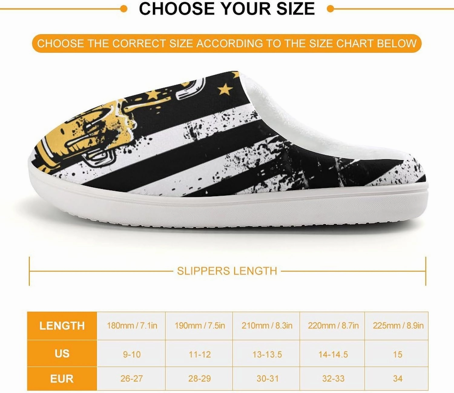 Burning Flame Fire Funny Cotton Slippers Lightweight Memory Foam Anti-Skid Sole Indoor House Shoes