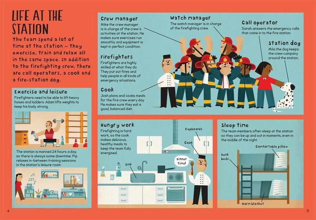 Busy Builders Fire Station - Hardback