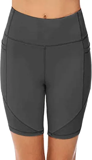 Buttery Soft Shorts Women Butt Lifting Shorts Pockets High Waisted Biker Anti Cellulite Up Gym Yoga Running Sport