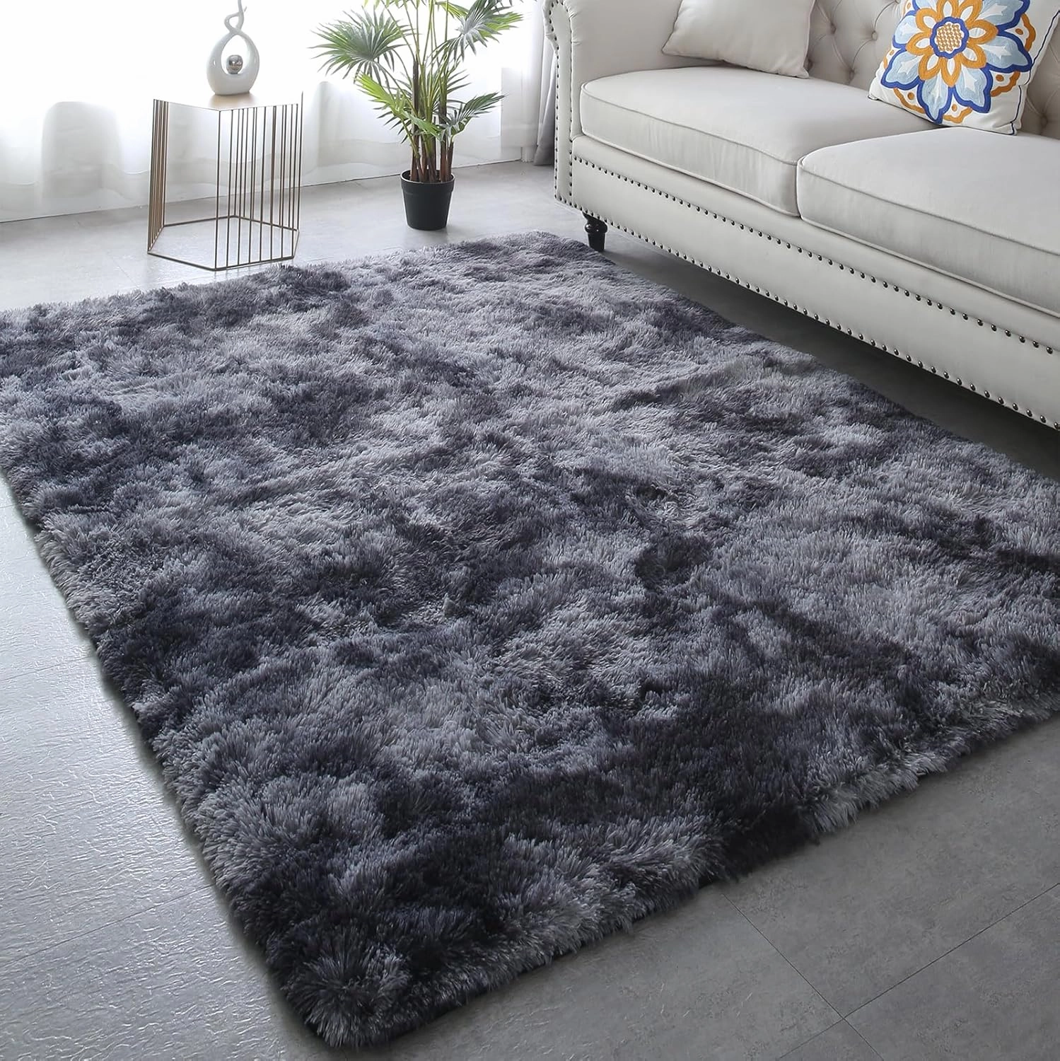 CAIYUECS Shag Area Rug 3x5 foe Bedroom, Ultra Soft Plush Rugs for Bedroom Living Room, Non-Skid Modern Nursery Faux Fur Rugs for Kids Room