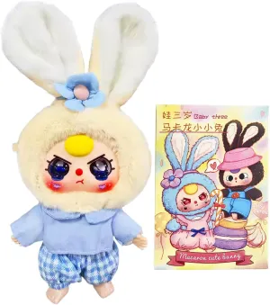 CALEMBOU Plush Doll Blind Box, 7'' Cute Stuffed Animal Fruits Plush Toys, Kawaii 1 of 6 Possible Mystery Collectible Toys Cute Soft Animals Charm Birthday Gifts (Cute Bunny Series)