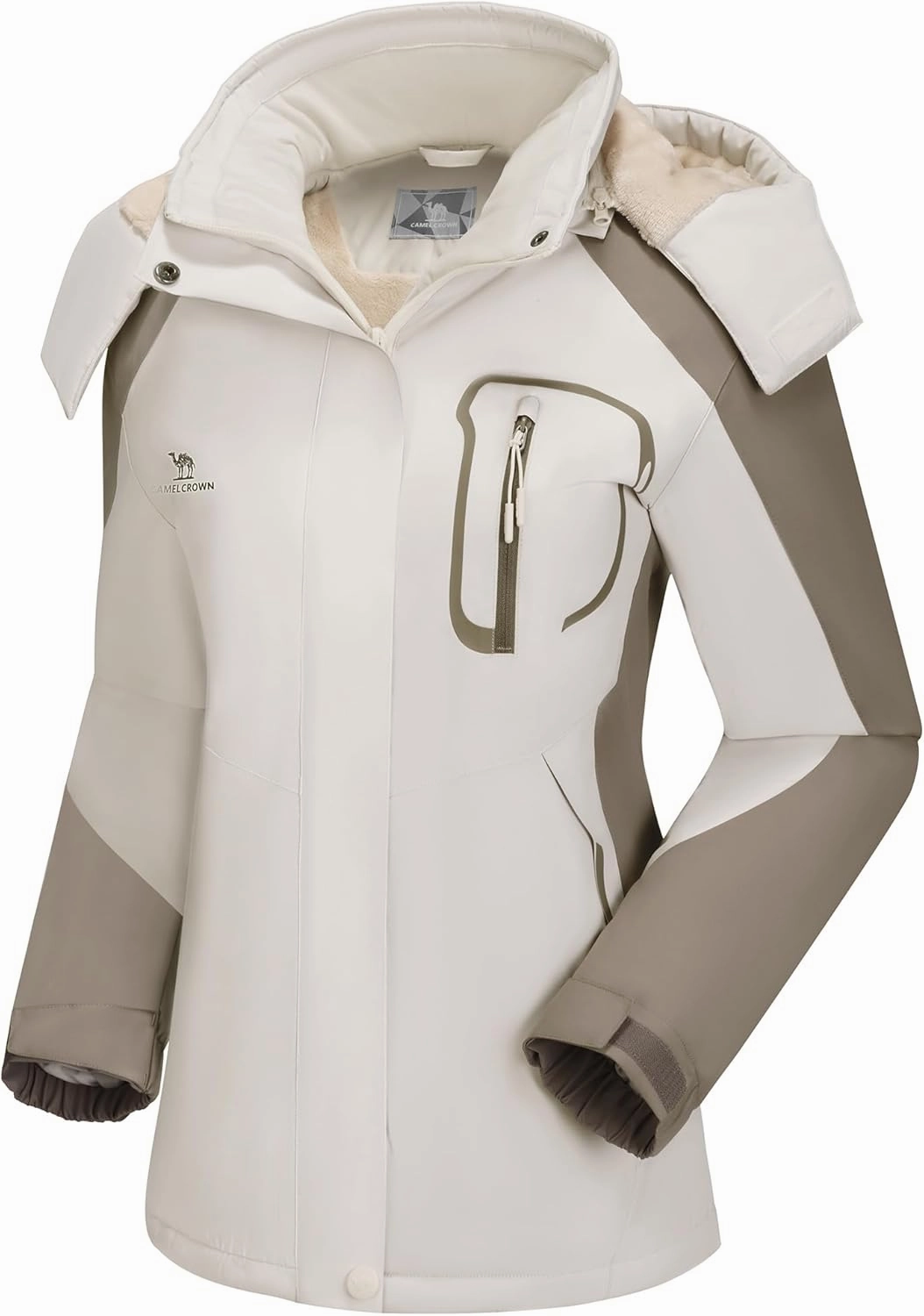 CAMEL CROWN Women's Ski Jacket Winter Snow Coat Warm Fleece Mountain Waterproof Female Jacket Snowboarding jackets