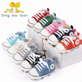 Canvas Baby Sneakers – Soft Sole First Walkers for Boys & Girls