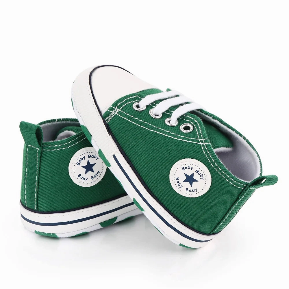 Canvas Baby Sneakers – Soft Sole First Walkers for Boys & Girls