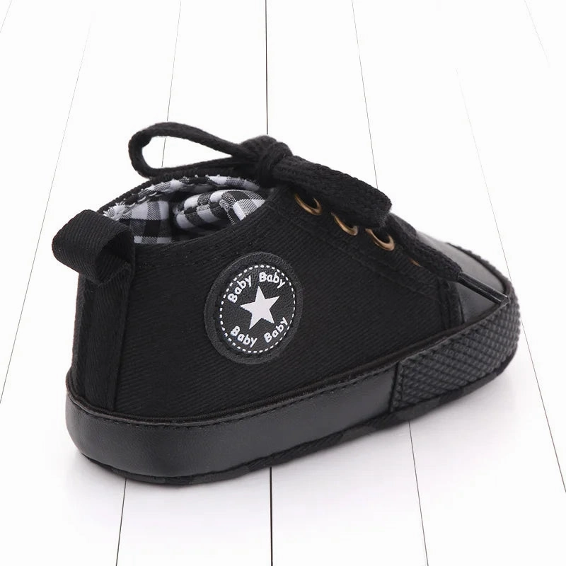 Canvas Baby Sneakers – Soft Sole First Walkers for Boys & Girls