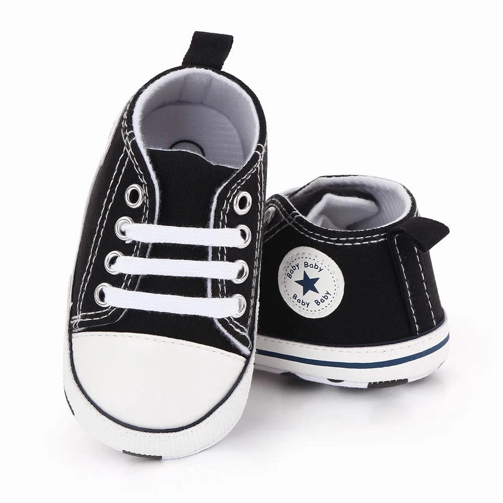 Canvas Baby Sneakers – Soft Sole First Walkers for Boys & Girls