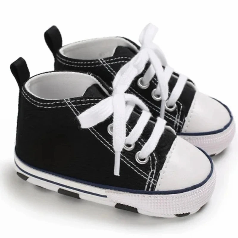 Canvas Baby Sneakers – Soft Sole First Walkers for Boys & Girls
