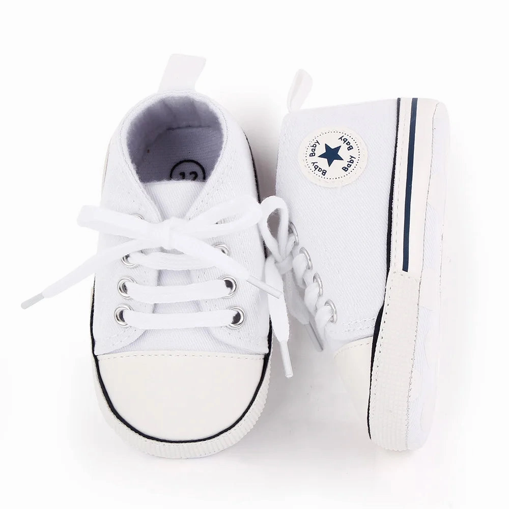 Canvas Baby Sneakers – Soft Sole First Walkers for Boys & Girls