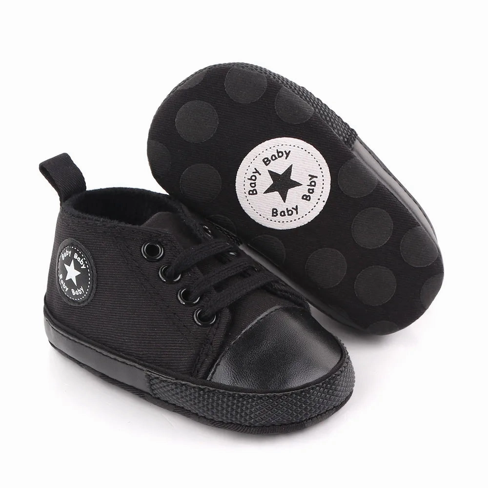 Canvas Baby Sneakers – Soft Sole First Walkers for Boys & Girls
