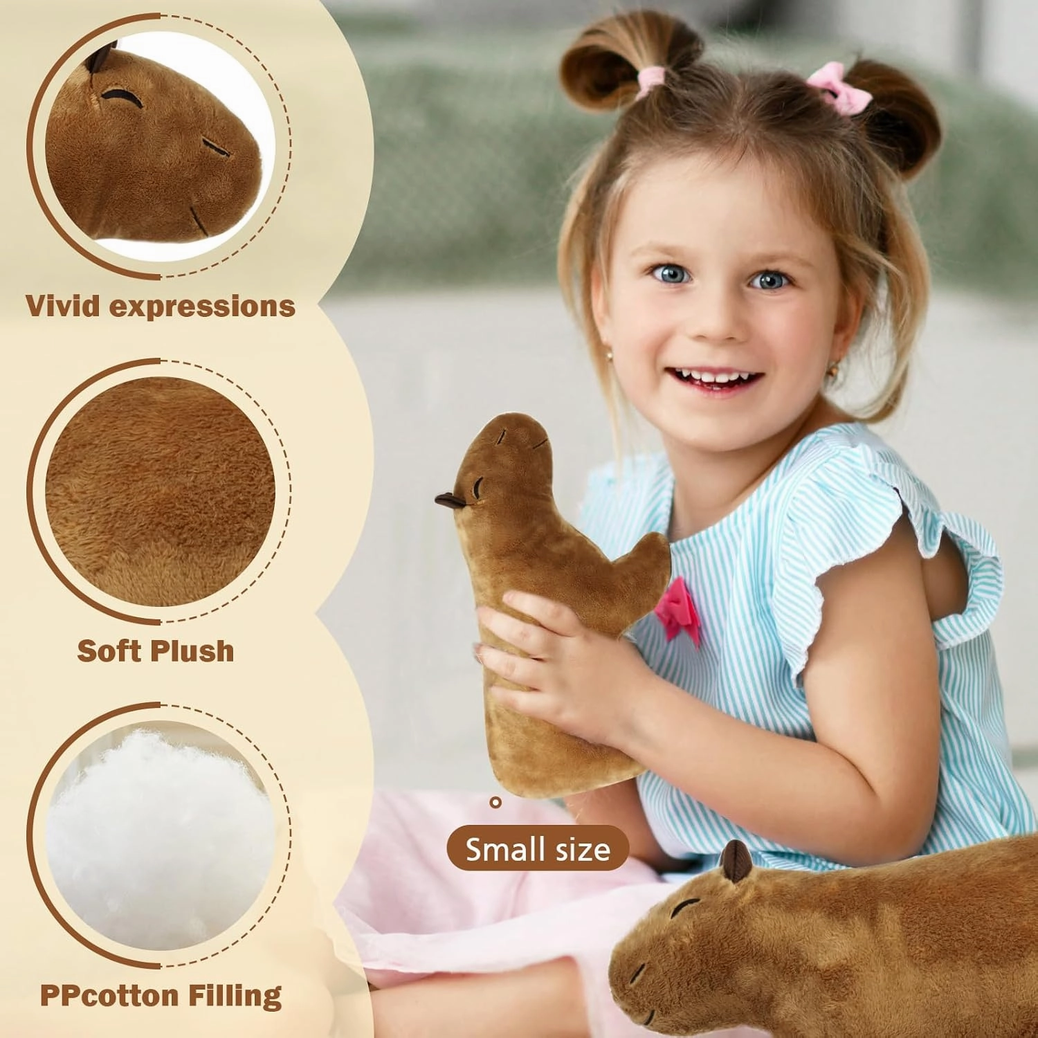 Capybara Plush Toy, Capybara Stuffed Animal, Capybara plushie,Stuffed Capybara peluche (11.8 inches)