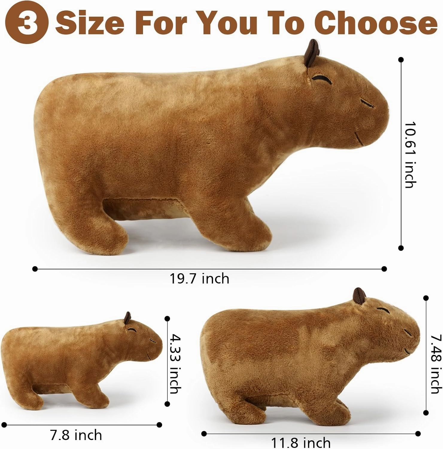Capybara Plush Toy, Capybara Stuffed Animal, Capybara plushie,Stuffed Capybara peluche (11.8 inches)