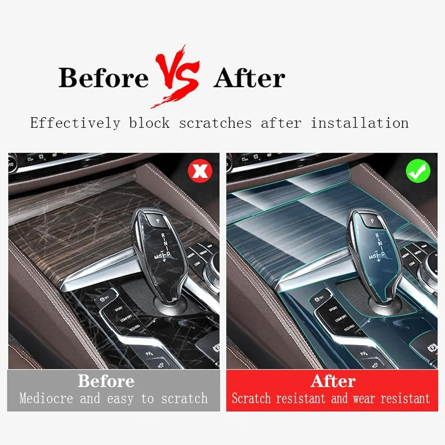 Car Interior Piano Board Protection Film TPU Transparent Paint Film,for VW Arden CC 2019-2023 Car Accessories