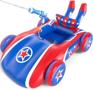 Car Pool Floats Kids with Water Gun, Toddler Inflatable Pool Toys Gift for Kids 3-8 Years Old, Summer Outdoor Water, Beach, Swimming Pool Toys for Boys and Girls