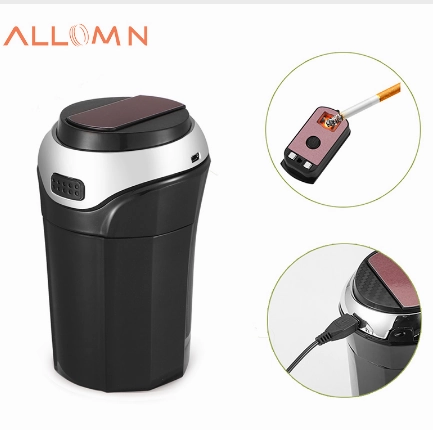 Car ashtray can be smoked with LED lights creative detachable car supplies