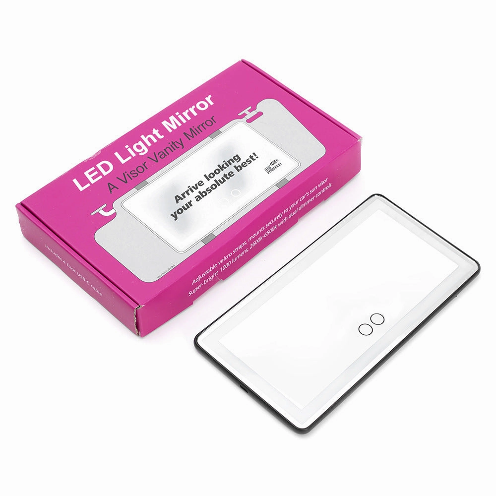 Car Sun Visor Vanity Mirror Cosmetic Mirror Rechargeable 3 Modes Makeup