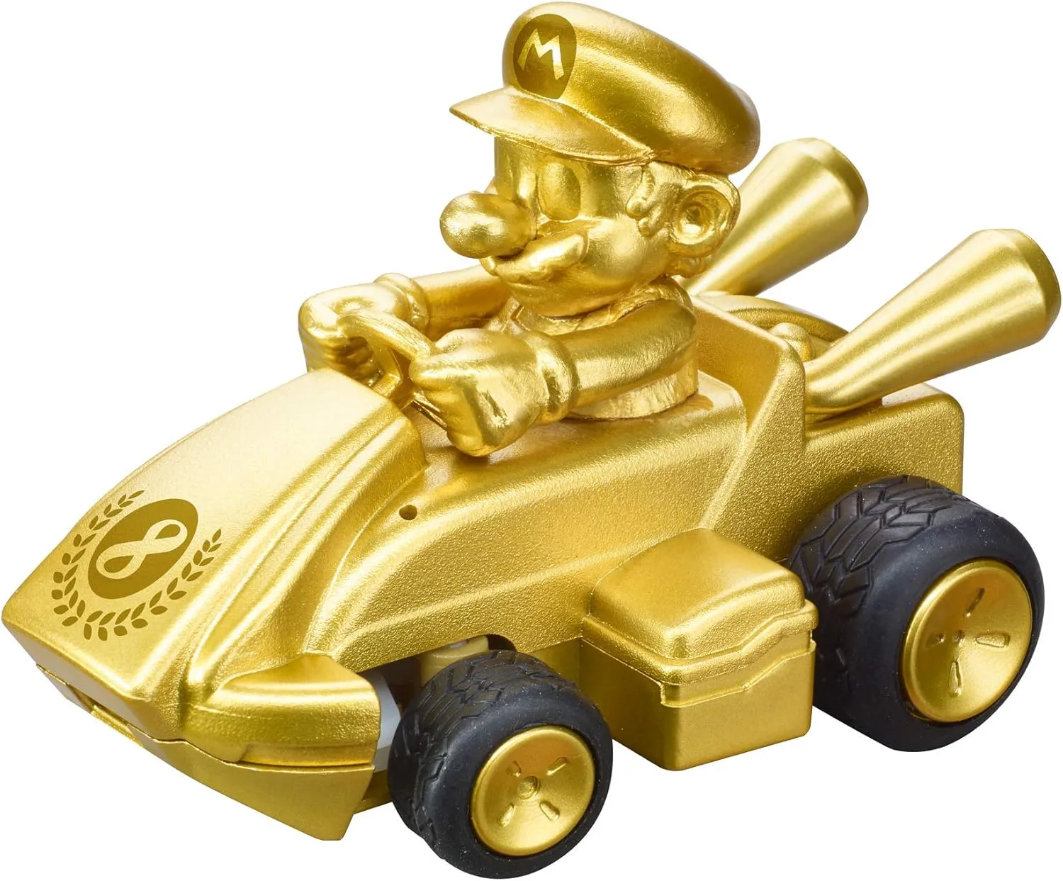 Carrera RC Nintendo Mario Kart 2.4 GHz Mini Collectible Radio Remote Control Toy Car Vehicle - Gold Mario