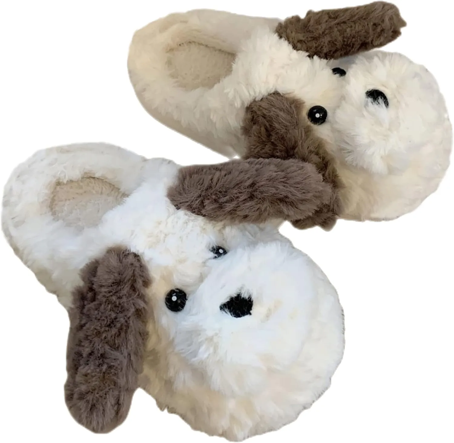 Cartoon animal puppy slippers, winter slippers, plush home shoes, slippers for warmth, cute slippers for men and women