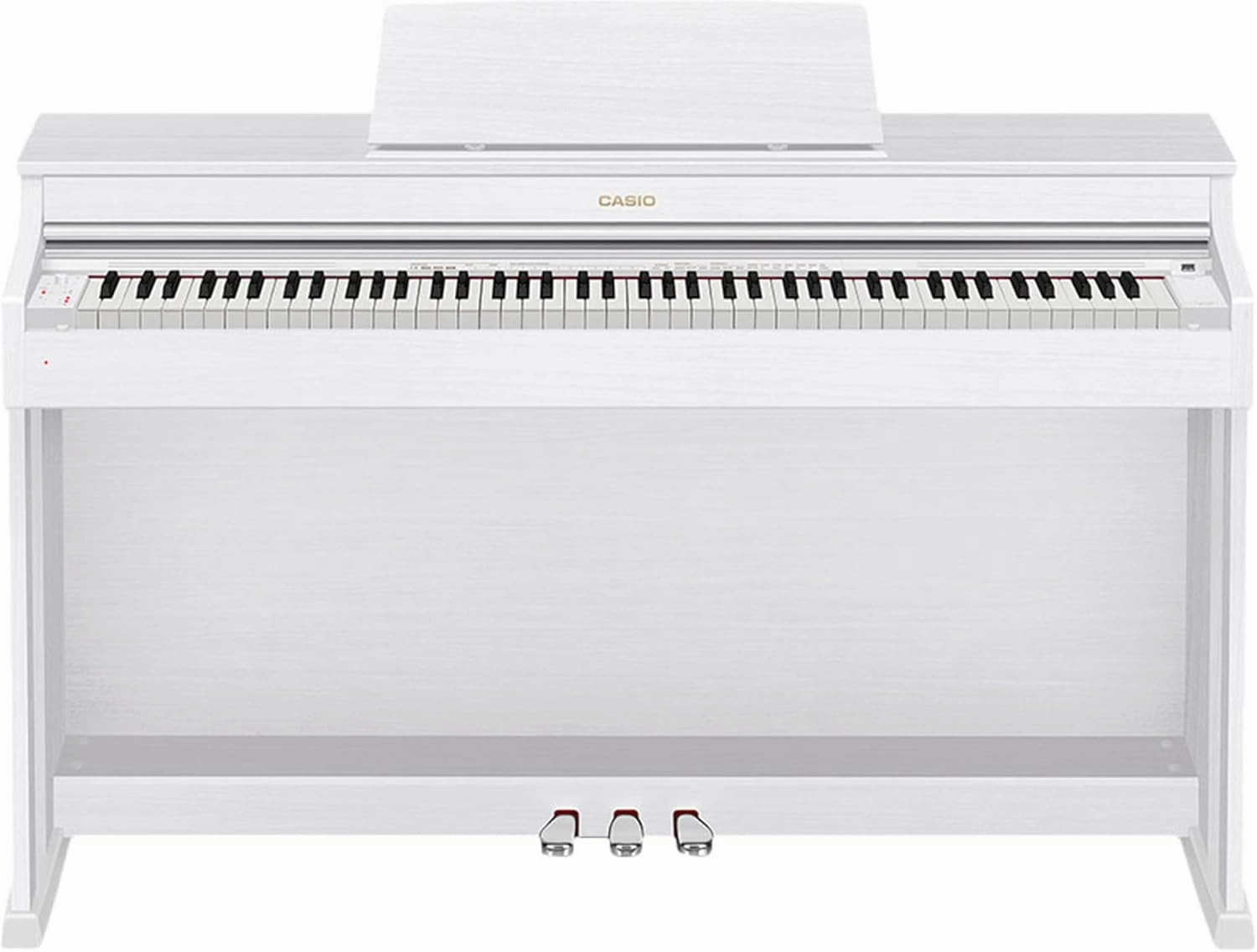 Casio AP-470 CELVIANO 88-Key Digital Cabinet Piano - White Bundle with Furniture Bench, Headphones, Online Lessons, Austin Bazaar Instructional DVD, and Polishing Cloth
