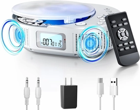 CD Player Portable, FELEMAN Upgraded Boombox CD Player & Bluetooth Speaker 2 in 1 Combo, Portable CD Player for Car/Home with Remote Control,FM Radio
