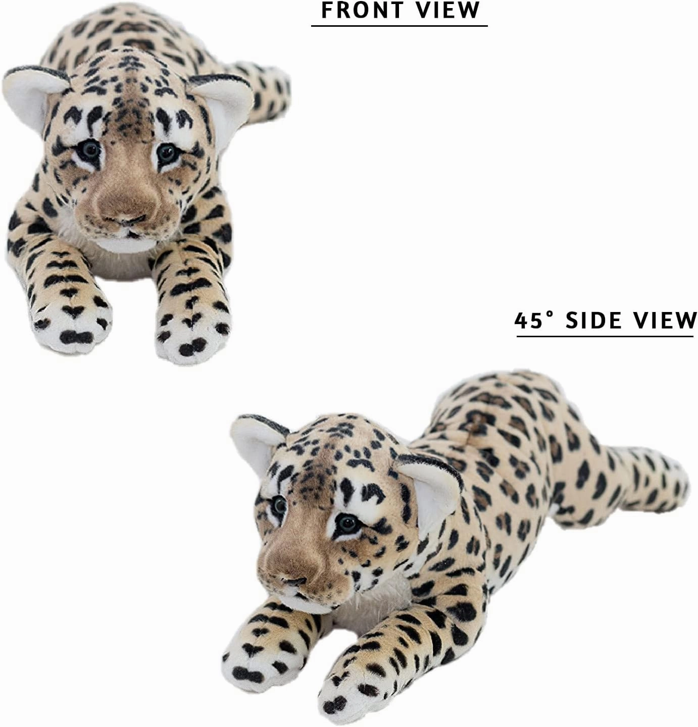 Cheetah Stuffed Animal 19" Realistic Leopard Stuffed Animal Cheetah Stuffy Leopard Plush Toys Cute Stuffed Jaguar Plush Birthday for Girls Boys