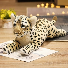 Cheetah Stuffed Animal 19" Realistic Leopard Stuffed Animal Cheetah Stuffy Leopard Plush Toys Cute Stuffed Jaguar Plush Birthday for Girls Boys