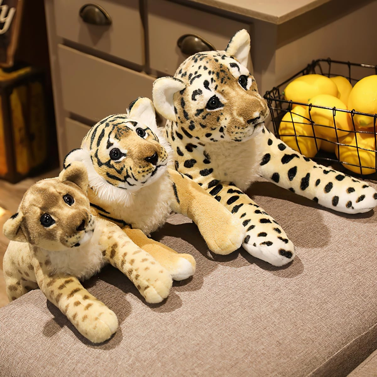 Cheetah Stuffed Animal 19" Realistic Leopard Stuffed Animal Cheetah Stuffy Leopard Plush Toys Cute Stuffed Jaguar Plush Birthday for Girls Boys