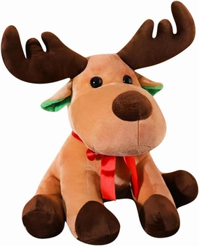 Christmas Plush Toys Reindeer Stuffed Animal for Party, Tree, Winter Holiday Decoration