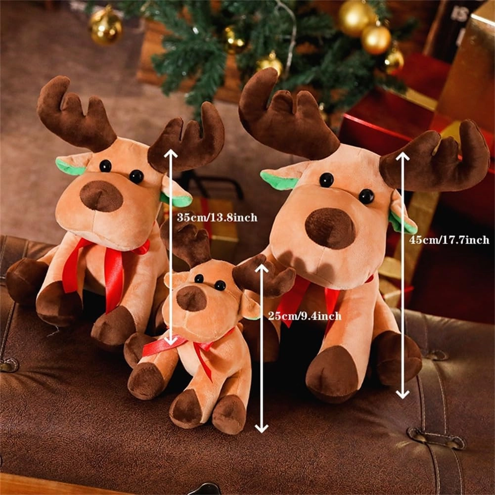 Christmas Plush Toys Reindeer Stuffed Animal for Party, Tree, Winter Holiday Decoration