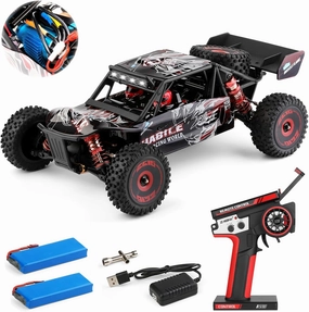 CKYSCHN WLtoys 124016(V2) Fast RC Cars, 75km/h Brushless RC Buggy Trucks, 1/12 Scale 4x4 Fast Remote Control Car, High Speed Off Road Hobby RC Car Adults with 2 Batteries
