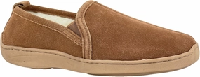 Clarks Mens Suede Leather Twin Gore Slipper SH20680 - Plush Faux Fur Lining Indoor Outdoor House Slippers For Men M US