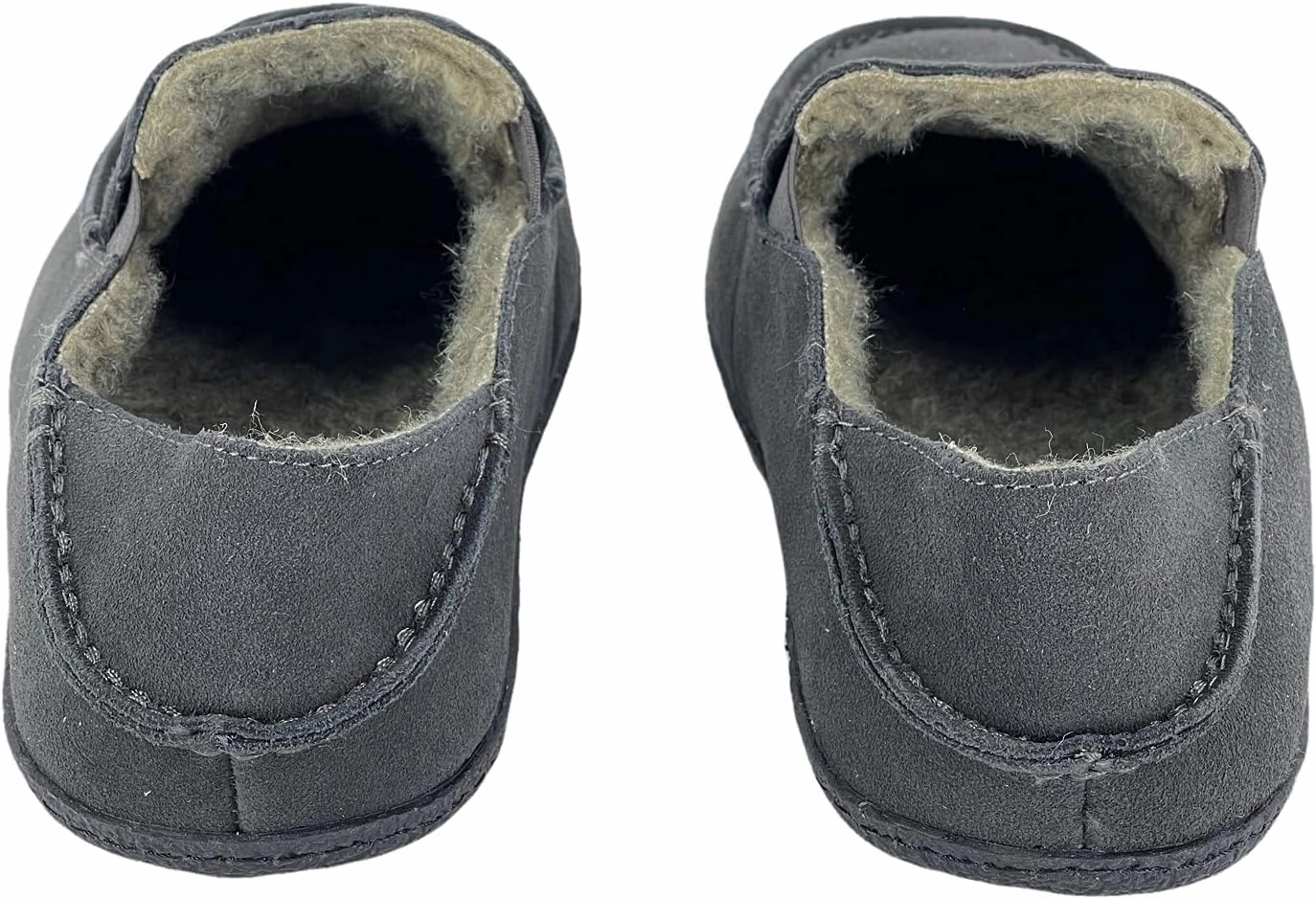 Clarks Mens Suede Slipper With Collapse Heel and Twin Gore JMH2043 - Warm Plush Faux Sherpa Lining - Indoor Outdoor House Slippers For Men