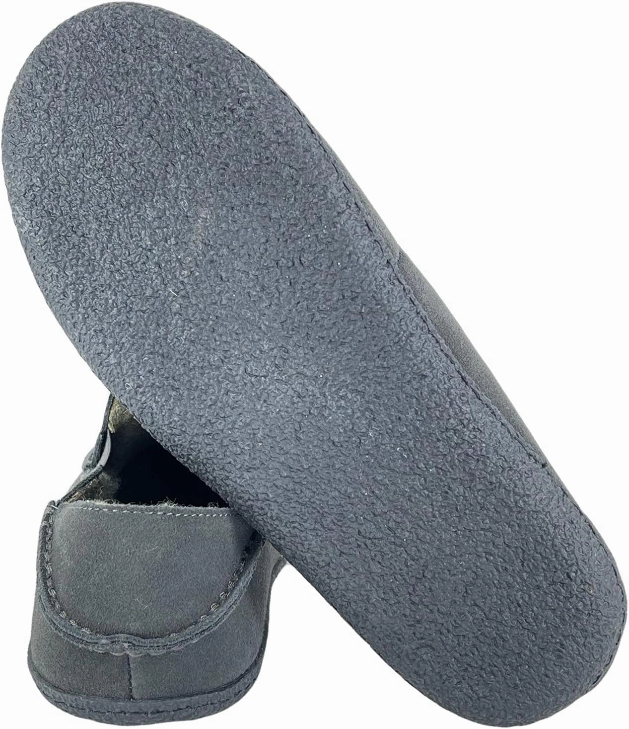 Clarks Mens Suede Slipper With Collapse Heel and Twin Gore JMH2043 - Warm Plush Faux Sherpa Lining - Indoor Outdoor House Slippers For Men