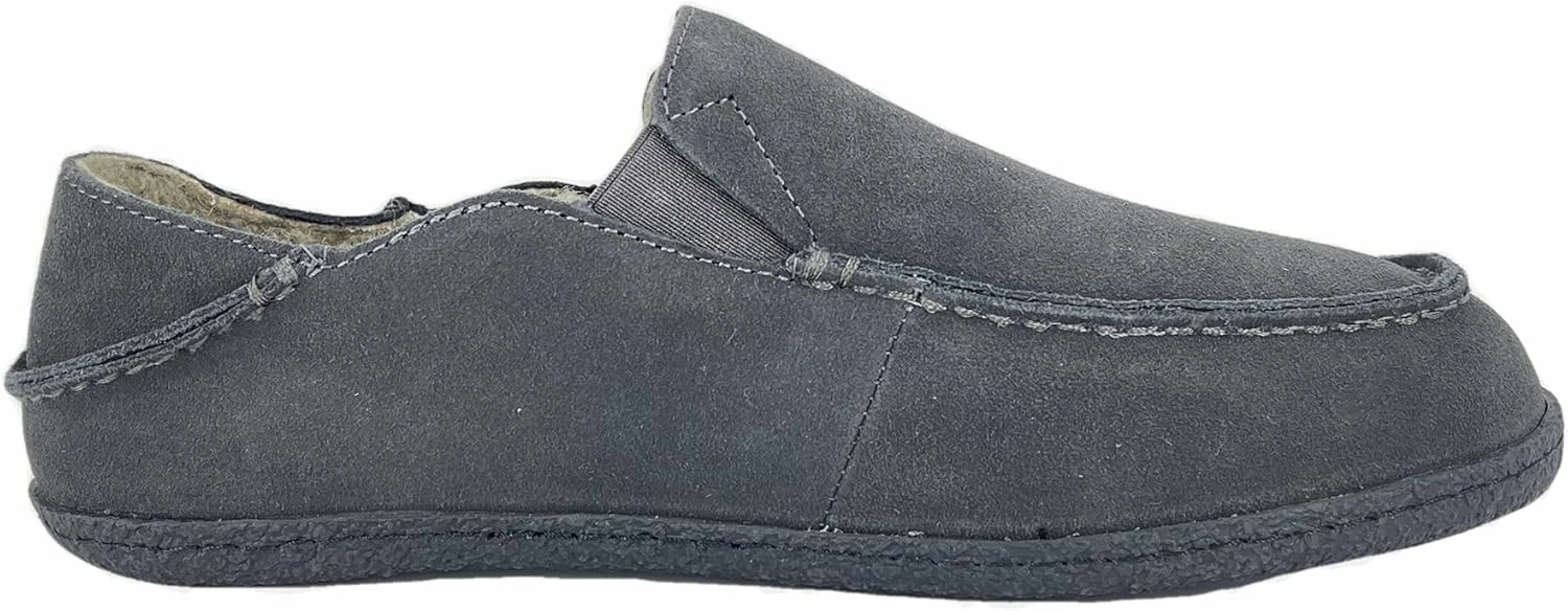 Clarks Mens Suede Slipper With Collapse Heel and Twin Gore JMH2043 - Warm Plush Faux Sherpa Lining - Indoor Outdoor House Slippers For Men