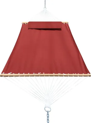 Classic All-Weather Outdoor Hammock with Pillow Sunbrella® Fabric Deluxe Size (Canvas Henna (#5407-0000))
