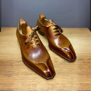Classic Brown Calfskin Formal Dress Oxfords