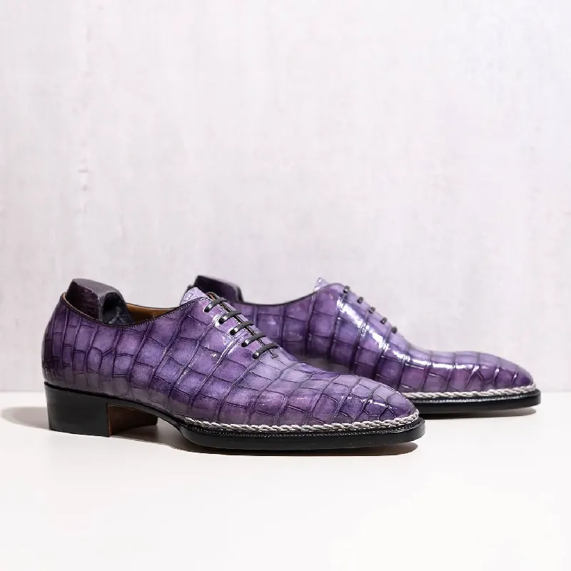 Classic Crocodile Leather Formal Dress Oxfords