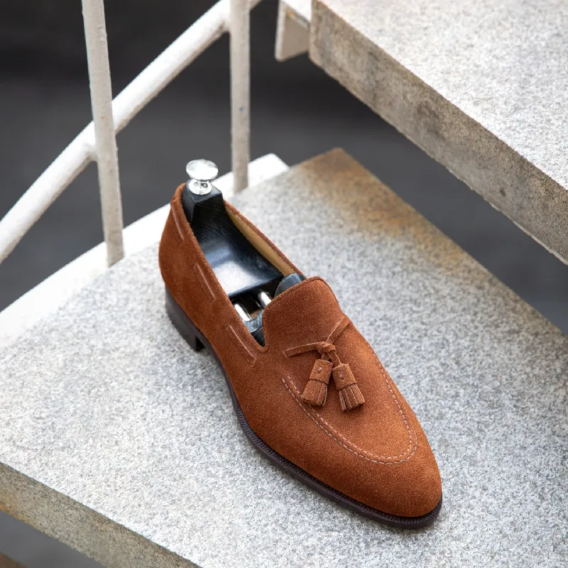 Classic Suede Fringe Loafers