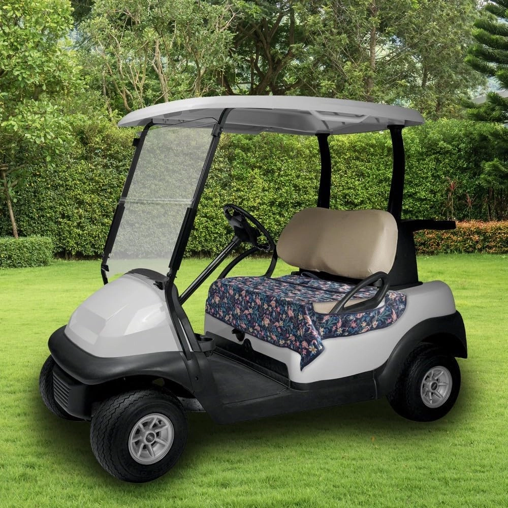 Classic Accessories for Vera Bradley Water-Resistant Golf Seat Blanket, 54 x 32 Inch, Flamingo Garden