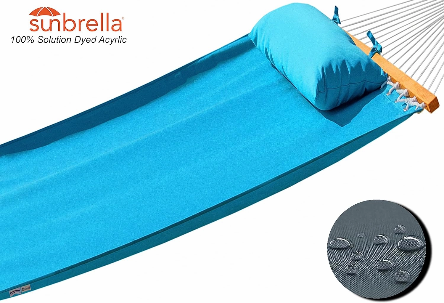 Classic All-Weather Outdoor Hammock with Pillow Sunbrella® Fabric Deluxe Size (Canvas Aruba (#5416-0000))
