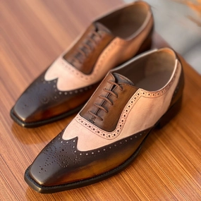 Classic Square Toe Formal Calfskin Oxford