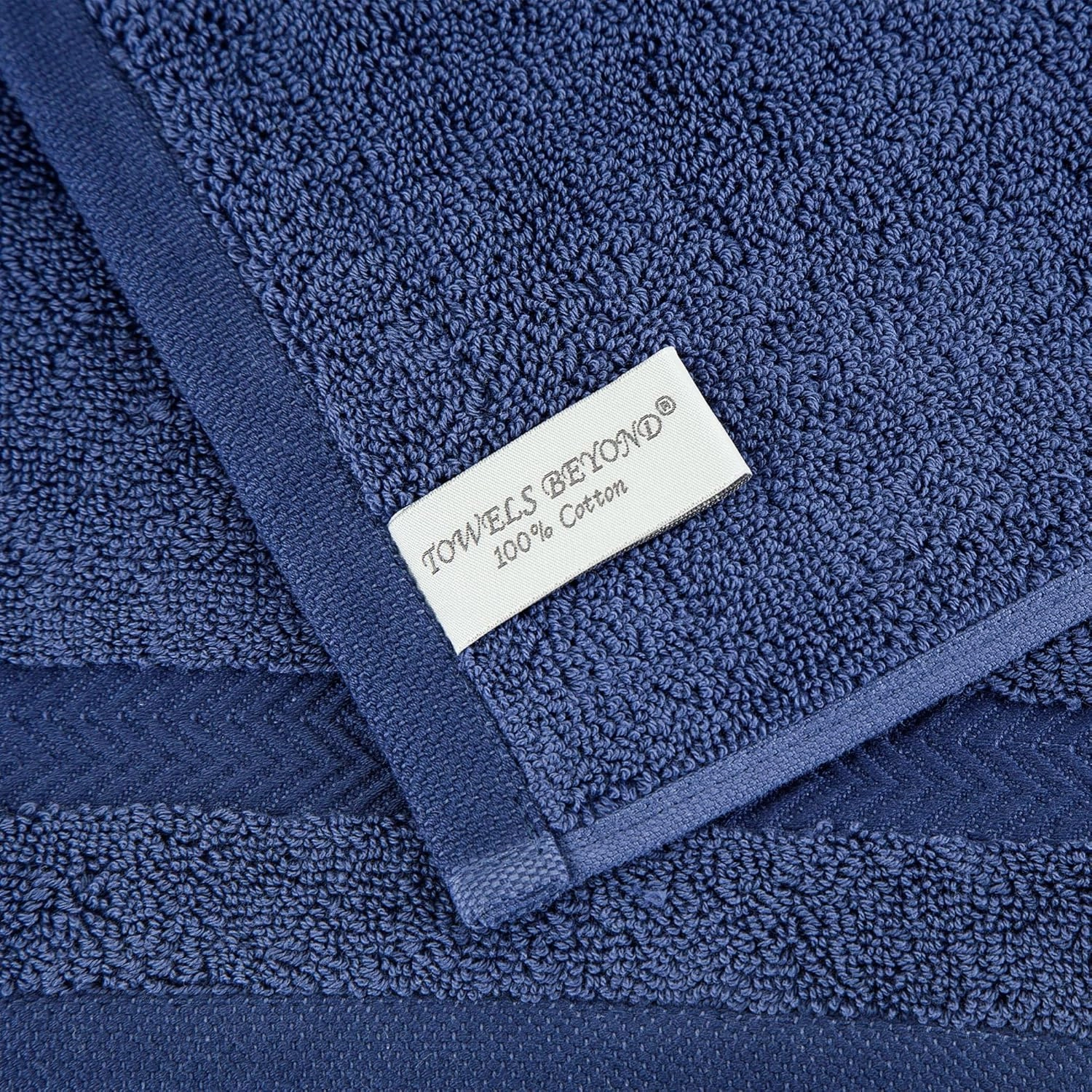 Classic Turkish Towels CTT - Luxury 6 Piece Towel Set, 100% Turkish Cotton, Quick Drying, Highly Absorbent & Comfy, Includes 2 Bath Towels, 2 Hand Towels & 2 Washcloths | (Navy)
