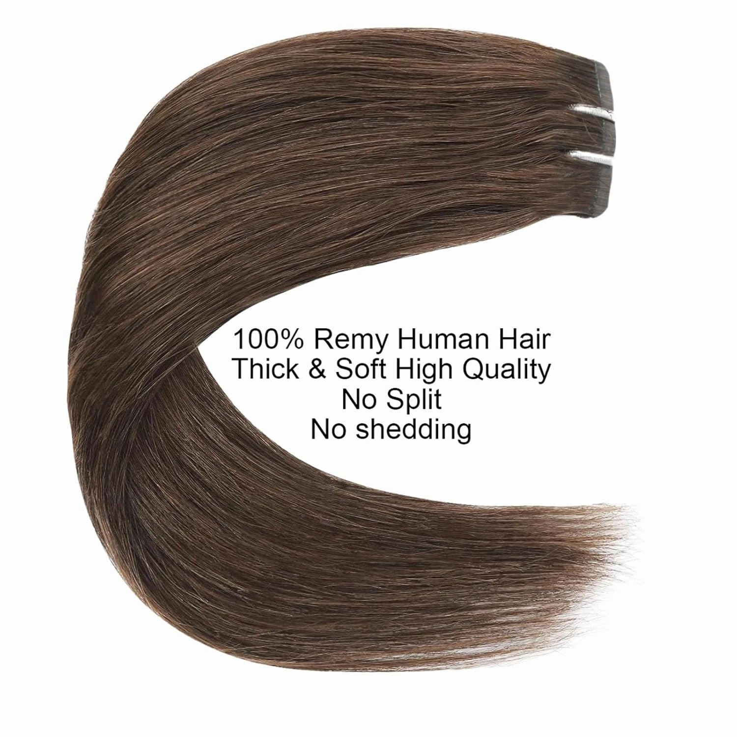 Clip in Hair Extensions Real Human Hair Chocolate Brown 16 Inch Hair piece for Women Invisible PU Skin Weft Natural Remy Hair Extensions Clip ins 30g 5pcs